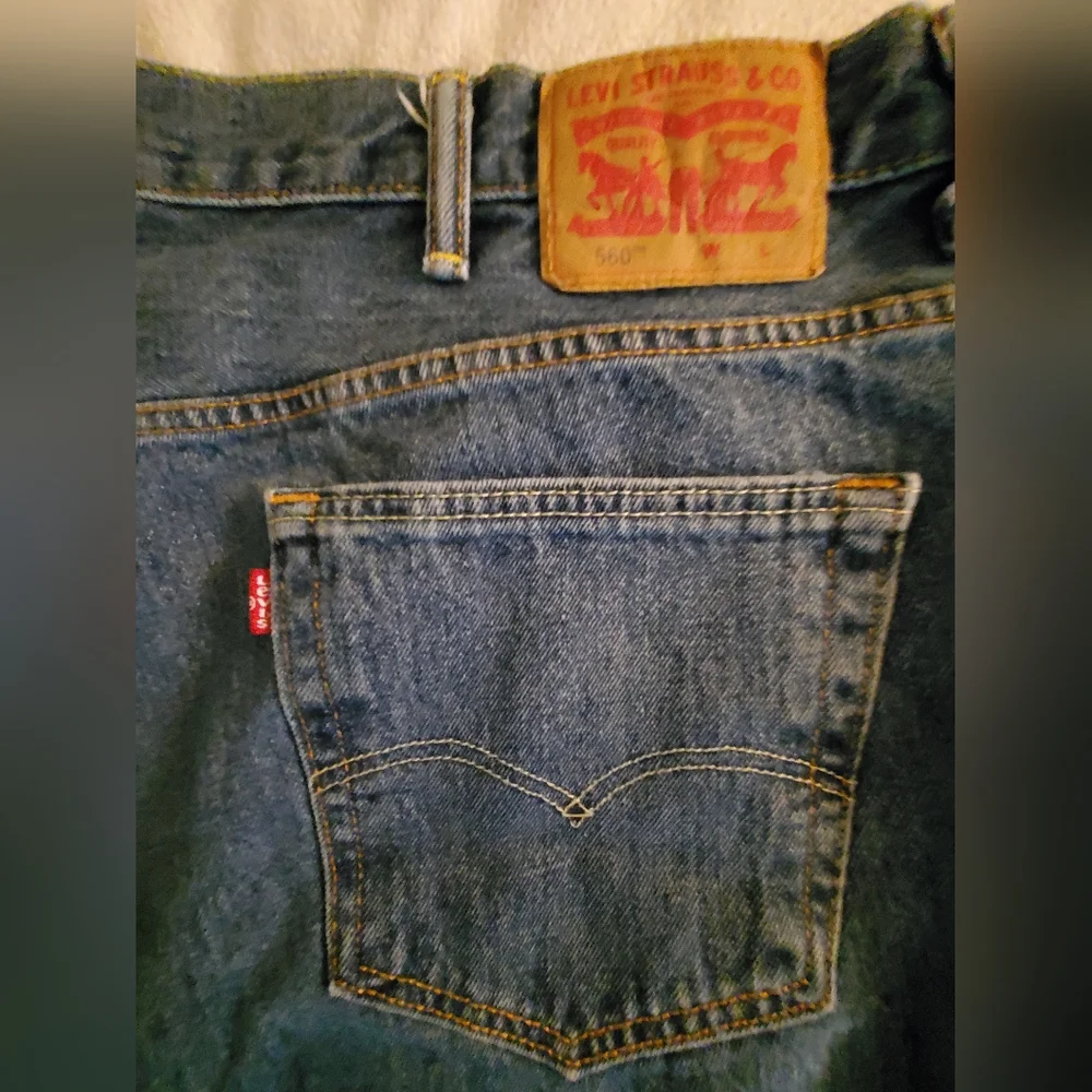 Levi's 560 Blue Jeans 45x29. Tailored To 29 Inseam. EPWC.
